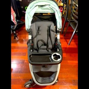 Eddie Bauer black  stroller with car seat